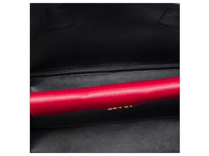 Bolso Satchel Doble Prada Medium de Cuero Saffiano Rojo Roja - vista 4