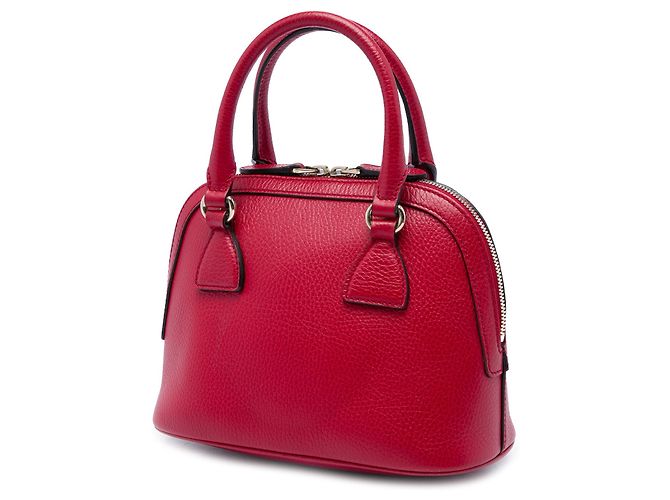 Borsa Dome Mini GG Charm Gucci in pelle di vitello rossa Rosso - vista 2