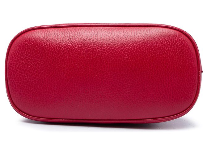 Borsa Dome Mini GG Charm Gucci in pelle di vitello rossa Rosso - vista 3