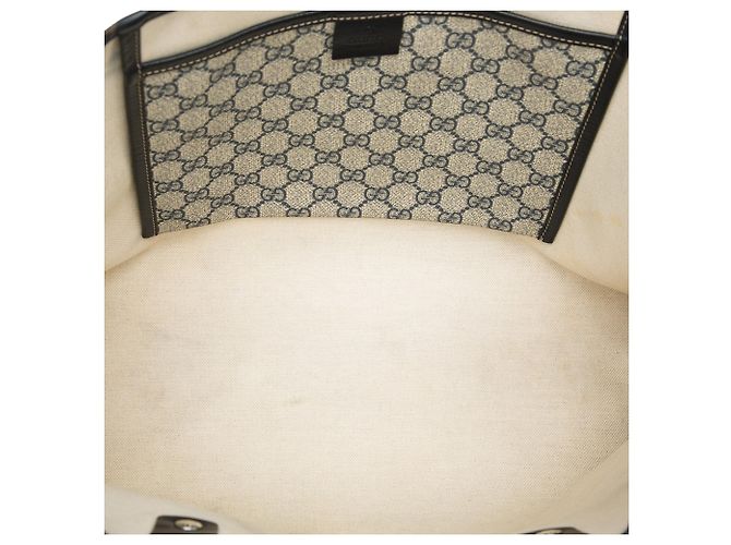 Borsa Tote Gucci Medium GG Supreme Web Loop Beige - vista 4