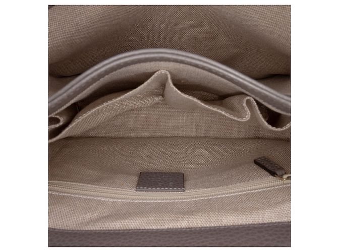 Borsa Satchel Gucci Small Dollar Calf Interlocking G Marrone - vista 4