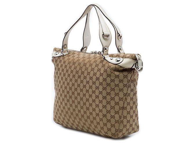 Sac Satchel Gucci GG Canvas Icon Bit Beige - vue 2