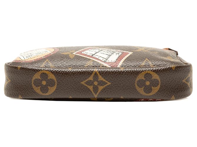 Bolso de mano Louis Vuitton Monogram Trunks and Bags Patch Mini Pochette Accessoires Marrón Castaño - vista 3