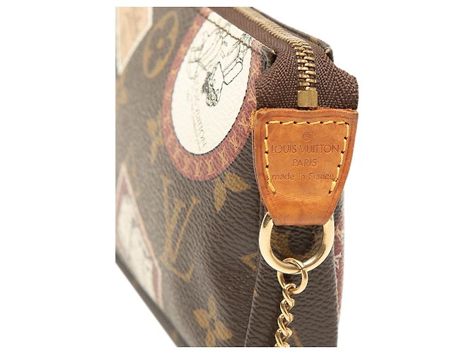 Bolso de mano Louis Vuitton Monogram Trunks and Bags Patch Mini Pochette Accessoires Marrón Castaño - vista 5
