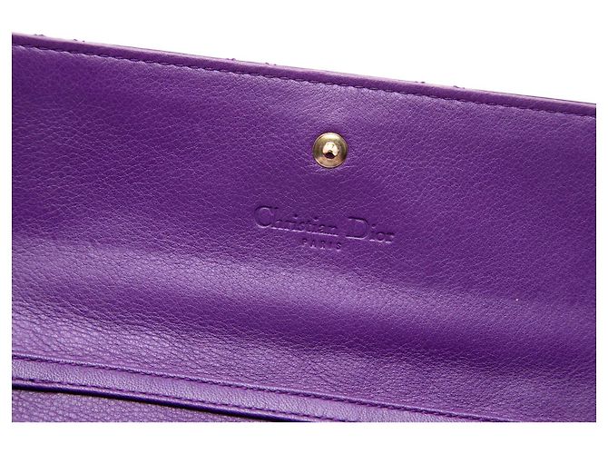 Autre Marque Lady Dior Wallet On Chain Handtasche aus Lackleder Cannage in Lila Dior - Ansicht 5