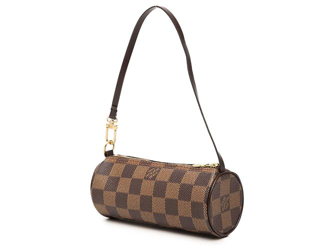 Borsa a mano Louis Vuitton Damier Ebene Papillon Pochette Marrone - vista 2