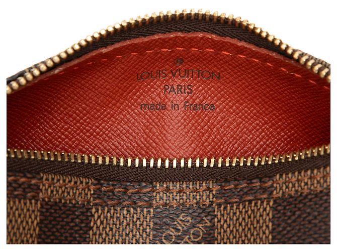 Borsa a mano Louis Vuitton Damier Ebene Papillon Pochette Marrone - vista 5