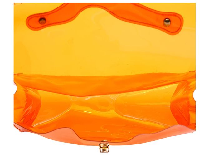 Borsa Kelly Hermès Vinyl Souvenir De L Exposition Arancione - vista 4