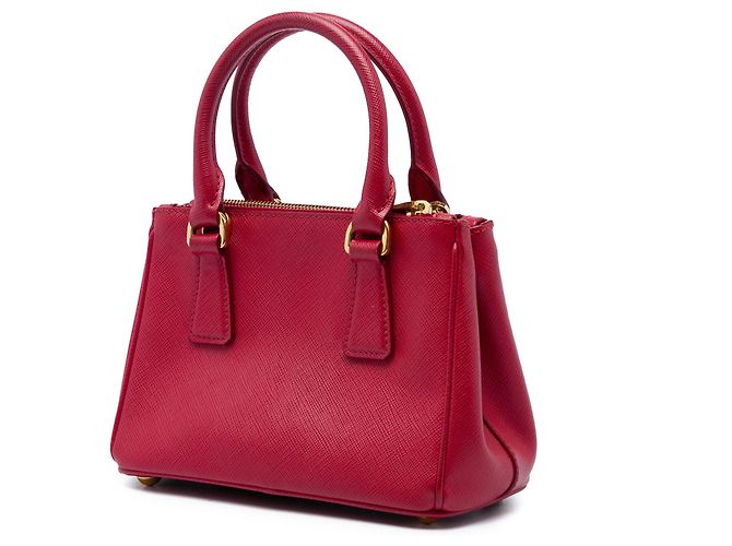 Borsa Prada Mini Saffiano Lux Galleria Double Zip Rossa Rosso - vista 2