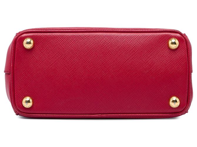 Borsa Prada Mini Saffiano Lux Galleria Double Zip Rossa Rosso - vista 3
