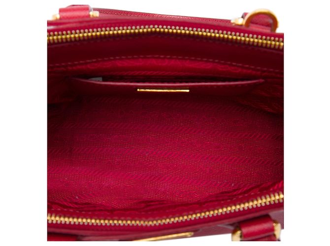 Borsa Prada Mini Saffiano Lux Galleria Double Zip Rossa Rosso - vista 4