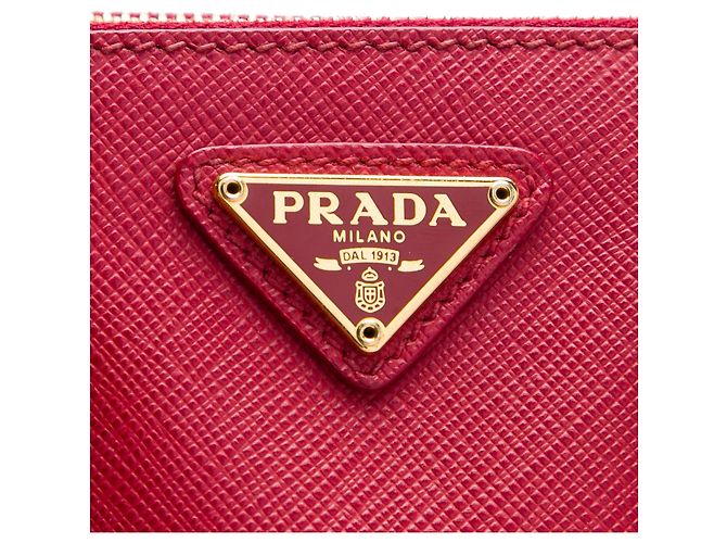 Borsa Prada Mini Saffiano Lux Galleria Double Zip Rossa Rosso - vista 5