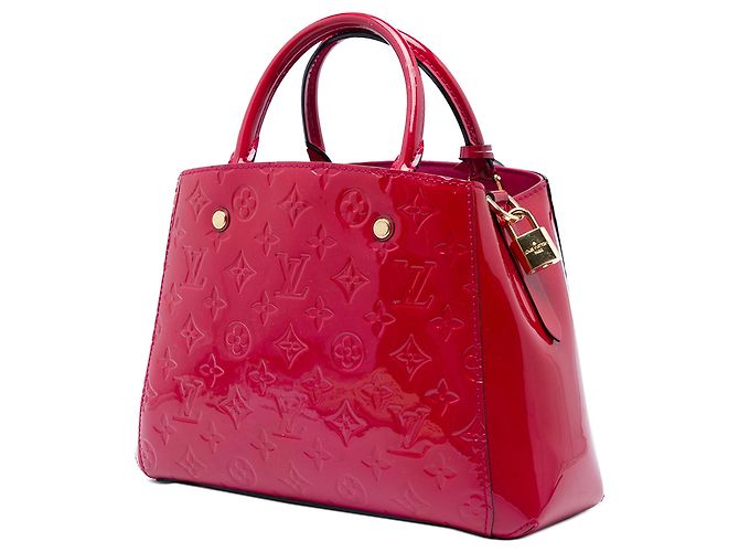 Borsa Satchel Louis Vuitton Monogram Vernis Montaigne BB Rosa - vista 2