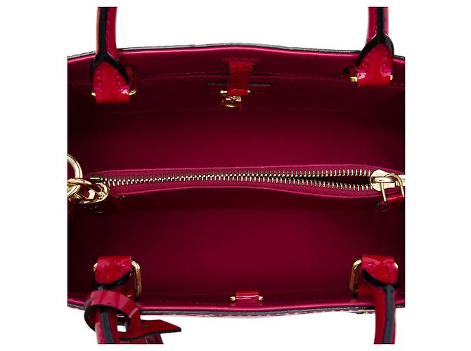 Borsa Satchel Louis Vuitton Monogram Vernis Montaigne BB Rosa - vista 4