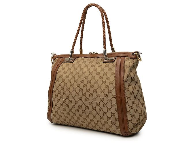 Borsa Tote Convertibile Bella Gucci GG Canvas Beige - vista 2