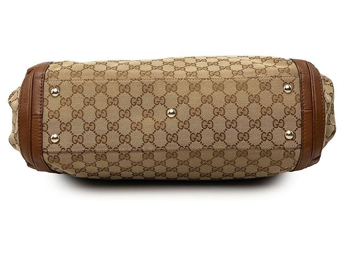Borsa Tote Convertibile Bella Gucci GG Canvas Beige - vista 3