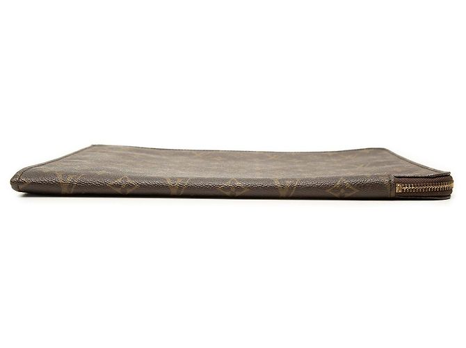Borsa a pochette Louis Vuitton Monogram Poche Documents Portfolio 30 Marrone - vista 3