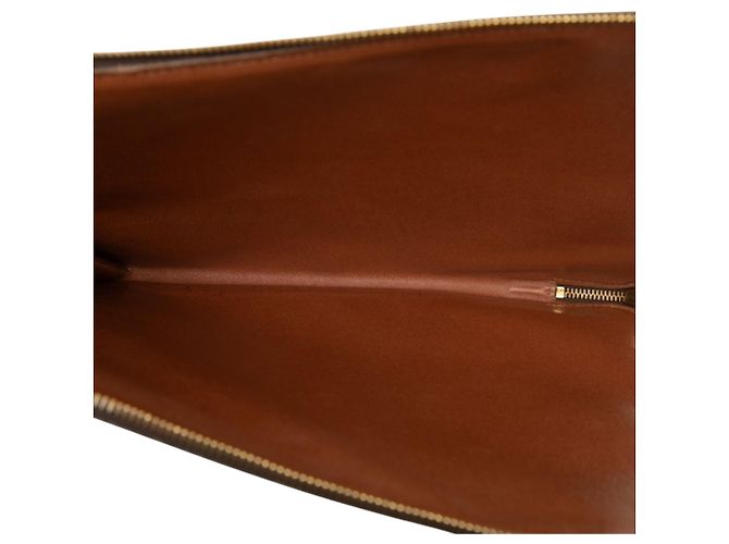 Borsa a pochette Louis Vuitton Monogram Poche Documents Portfolio 30 Marrone - vista 4
