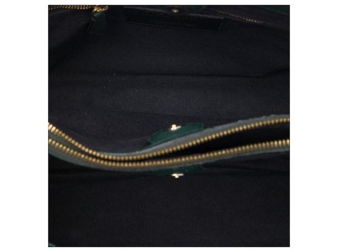 Borsa Satchel Banner Burberry Medium in pelle e House Check verde - vista 4