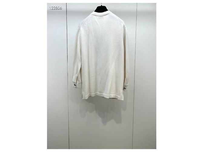 Chanel Strickjacke aus Kaschmir Weiß Mehrfarben - Ansicht 2