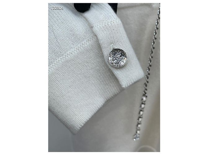 Chanel Strickjacke aus Kaschmir Weiß Mehrfarben - Ansicht 4