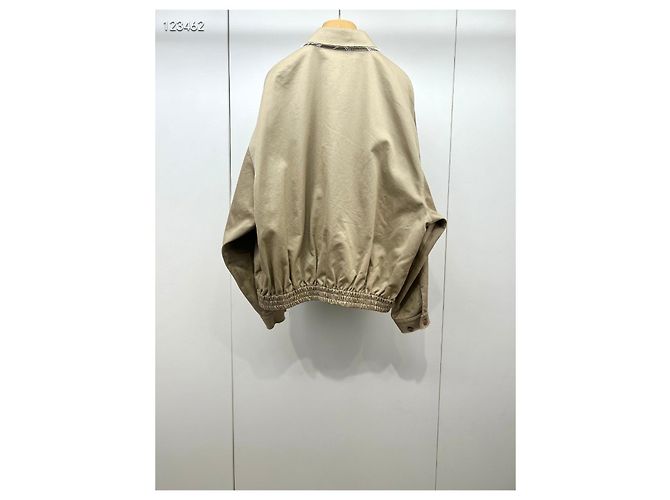 Chaqueta Miu Miu Khaki de Algodón con Detalles de Flecos Multicolor - vista 2