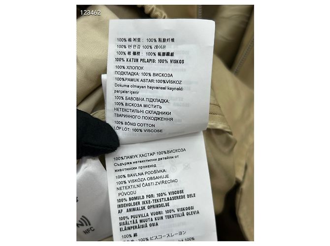 Chaqueta Miu Miu Khaki de Algodón con Detalles de Flecos Multicolor - vista 7