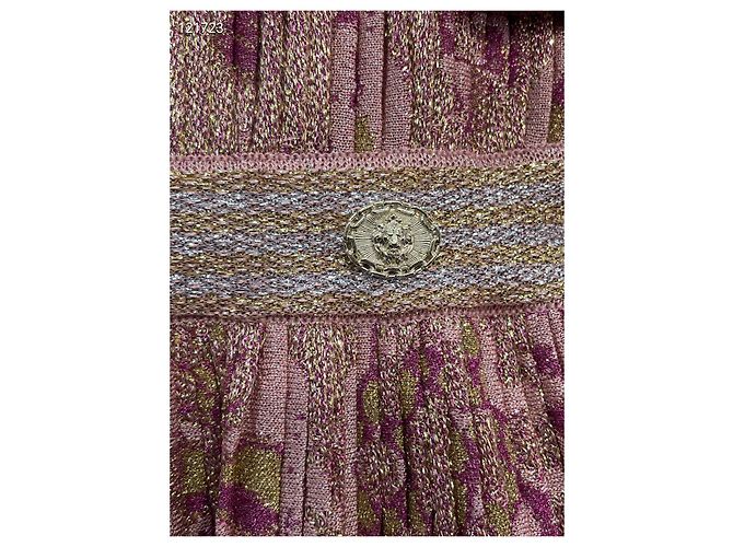 Abito Chanel in seta con stampa floreale multicolore - vista 4