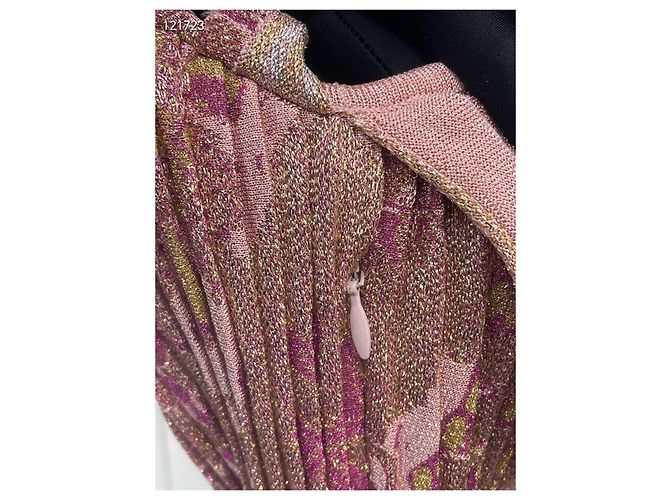 Abito Chanel in seta con stampa floreale multicolore - vista 5
