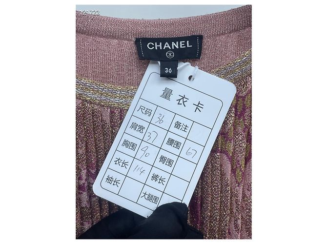 Abito Chanel in seta con stampa floreale multicolore - vista 6