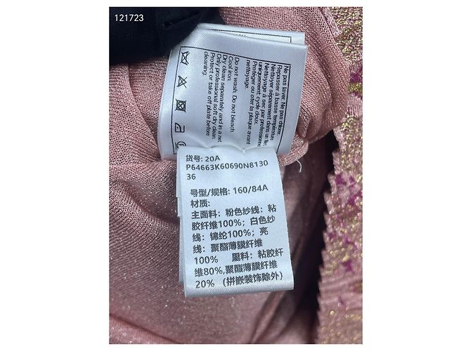Abito Chanel in seta con stampa floreale multicolore - vista 8