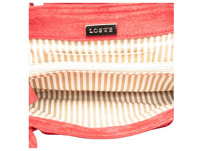 Borsa a tracolla LOEWE Anagram in camoscio rosso - vista 4