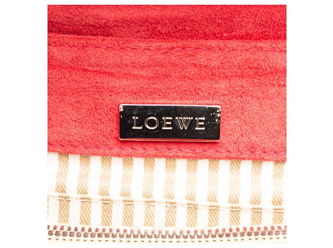 Borsa a tracolla LOEWE Anagram in camoscio rosso - vista 5