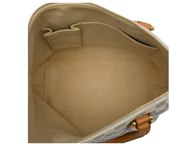 Borsa Louis Vuitton Damier Azur Saleya PM Bianca Bianco - vista 4
