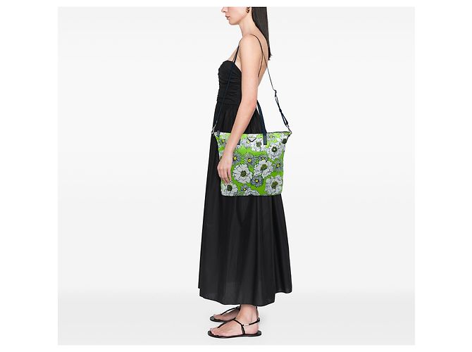 Prada Tessuto Stampato Satchel Tasche Grün - Ansicht 6