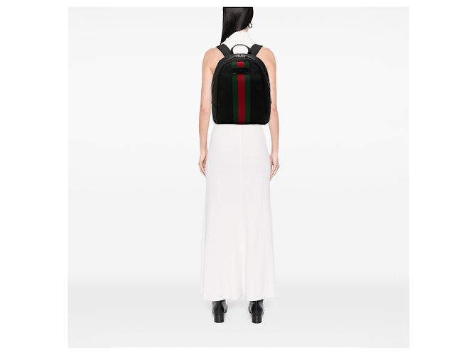 Mochila Gucci Techno Canvas Web preta Preto - vista 6