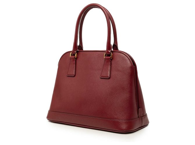 Sac à main Prada Medium Saffiano Lux Open Promenade Rouge - vue 2