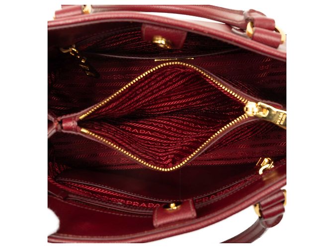 Sac à main Prada Medium Saffiano Lux Open Promenade Rouge - vue 4