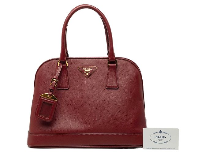 Sac à main Prada Medium Saffiano Lux Open Promenade Rouge - vue 7