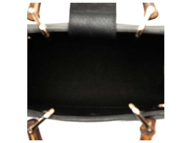 Borsa Mini Bamboo Shopper Gucci in pelle di vitello nera Nero - vista 4