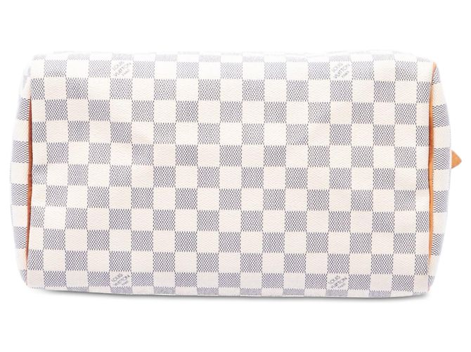 Borsa Boston Louis Vuitton Damier Azur Speedy 30 Bianca Bianco - vista 3