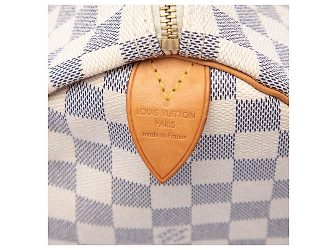 Borsa Boston Louis Vuitton Damier Azur Speedy 30 Bianca Bianco - vista 5