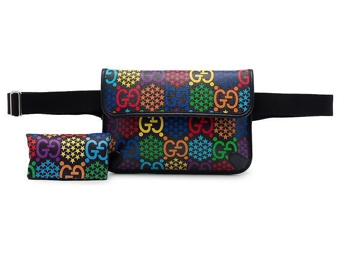 Borsa cintura Gucci GG Supreme Psychedelic Nera Nero - vista 7