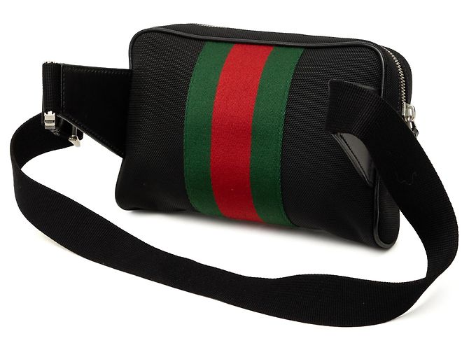 Borsa cintura Gucci Canvas Techno Web nera Nero - vista 2