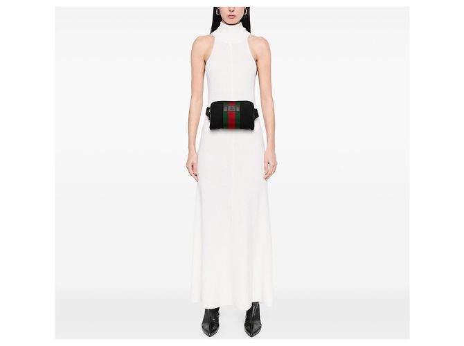 Borsa cintura Gucci Canvas Techno Web nera Nero - vista 6