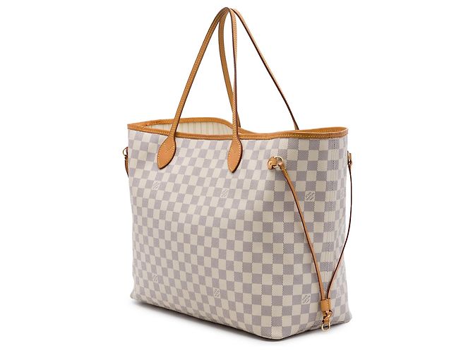 Borsa Tote Louis Vuitton Neverfull GM Damier Azur Bianca Bianco - vista 2