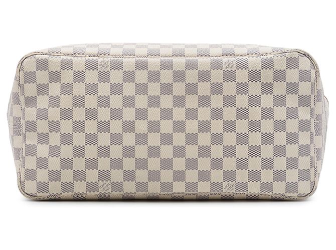 Borsa Tote Louis Vuitton Neverfull GM Damier Azur Bianca Bianco - vista 3