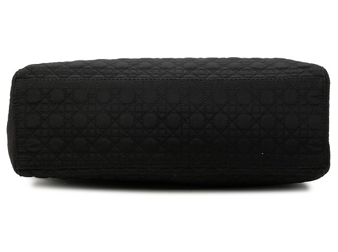 Autre Marque Borsa Lady Dior Satchel Large in nylon Microcannage nero Dior - vista 3