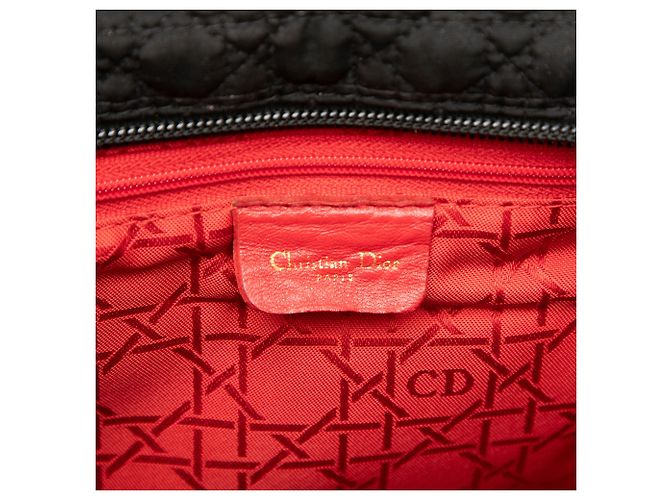 Autre Marque Borsa Lady Dior Satchel Large in nylon Microcannage nero Dior - vista 5