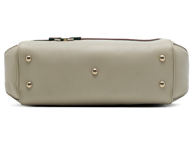 Borsa Mayfair Satchel Gucci GG Canvas Web Bianca Bianco - vista 3